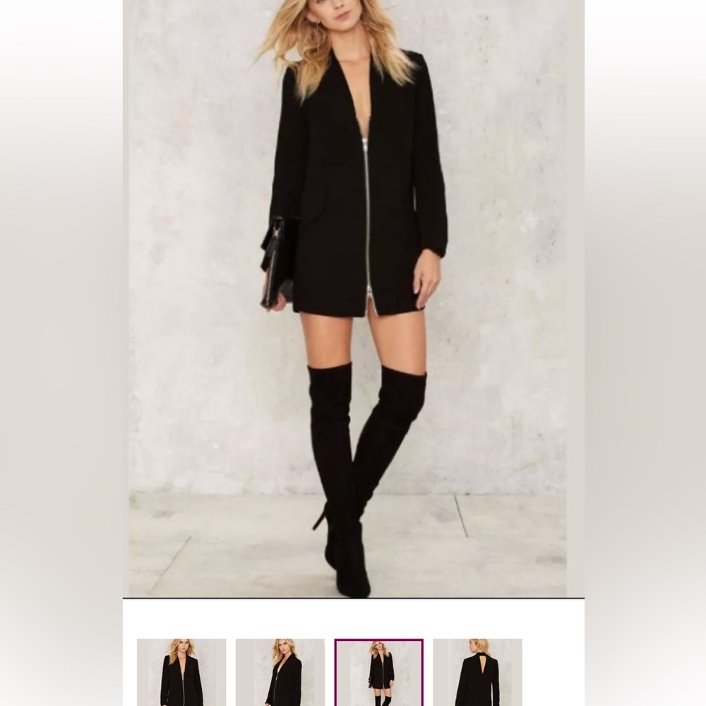Nasty Gal Zip Up Blazer Dress